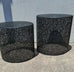 Valery Set of 2 Round Black Coffee Tables