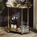 Fuego Metal & Glass Bar Cart