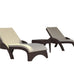 Valette Set 2 Resin Rattan Sun Loungers + Table