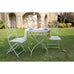 Acadia 3pc Wrought Iron Setting - Antique White