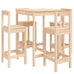 Briony 5pc Garden Bar Set in Solid Pine - 4 Colours