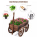 Kalli Wooden  Flower Cart w/ 4 Wheels