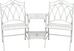 Lanciano 3pc Wrought Iron Table & Chairs. Sage or White