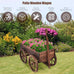 Kalli Wooden  Flower Cart w/ 4 Wheels