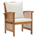 Brando et of 2 Solid Acacia Garden Chairs w/Cushions