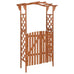 Valentina Wood Pergola with Gate - in Grey or Brown