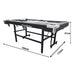 ProRite Pool Table with Folding Legs Wheels. Black with Grey Felt