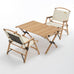 Tuscan Poppy Bamboo Table & 2 Chairs