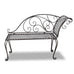 Cosenza Retro Wrought Iron Love Seat/Chaise