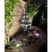 Imola Slate Blue 3-Tier Ceramic Water Fountain. 115cm