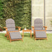 Brinda 3pc Acacia Adirondack Sunlounger Set