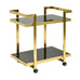 Allegra Gold Stainless Steel & Glass Bar Cart