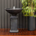 Narva Bowl on Plinth Fountain - Charcoal