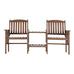 Marmara  Wooden Garden Bench/Loveseat & Table. 2 Cols