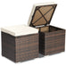 Pair of Lourmarin Rattan Ottomans/Storage Box