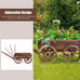 Kalli Wooden  Flower Cart w/ 4 Wheels