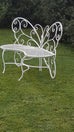 French Butterfly Wrought Iron Garden Bench