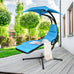 Tizia Hanging Lounger w/Canopy & Built-in Pillow. 3 Cols