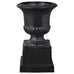 Thalassa Ironstone Urn And Pedestal. 56cm H