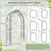 Rousillon 2.5M Garden Arch/Arbour and Trellis