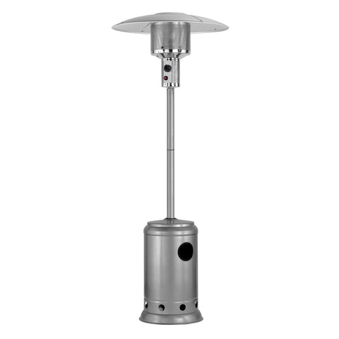 Ariel Silver Powder-Coated Gas Patio Heater
