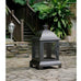 Santos Lantern-Style Steel Chiminea Bronze Finish