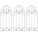Evangeline Iron Plant Climbing Racks. 2 Designs. 3 pcs. Black 40x100 cm Iron