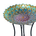 Chantal Handpainted Flower Glass Birdbath