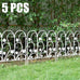 Larissa 5 Panel Wrought Iron Decorative Garden Fence