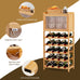 Selia 20-Bottle Bamboo Wine Rack Cabinet with Glass Hanger
