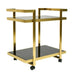 Allegra Gold Stainless Steel & Glass Bar Cart