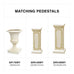 Marcella Fibreglass Flute-Style Urn - Weathered or Smooth Ivory