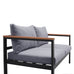 Eliana 4 Seater Outdoor Aluminium & Eucalyptus Wood Lounge Set