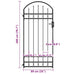 Cristina Steel Fence Gate with Arched Top
