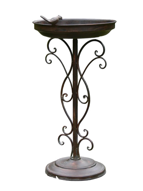 Aurora Bird Feeder/Bath - French Antique Style Brown