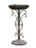 Aurora Bird Feeder/Bath - French Antique Style Brown