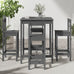 Briony 5pc Garden Bar Set in Solid Pine - 4 Colours