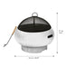 Mirana Round 53cm Fire Pit with Accessories, Gray
