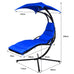 Tizia Hanging Lounger w/Canopy & Built-in Pillow. 3 Cols