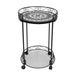 Diya Trolley with Wheels Mosaic Top