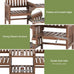 Marmara  Wooden Garden Bench/Loveseat & Table. 2 Cols