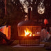 Chania Chimenea. Large 100cm Diameter. 1.68m Tall. Black