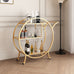 Lenora Drinks Trolley/Bar Serving Cart - Metal Frame w/ Glass Shelf