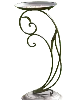 French-style Avian Bird Feeder/Bird Bath. Antique Brown