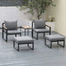 Sanovo 5-Piece Charcoal Outdoor Patio Set