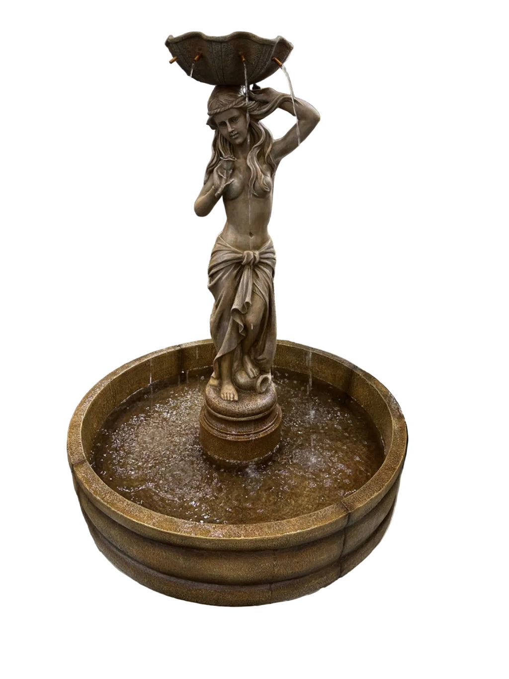 Aphrodite Princess With Pond & Rain Pouring Fountain