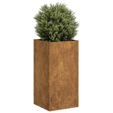 Altamura Weathering Steel Planter. 40x40x80 cm