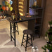 Hugo 3pc Patio Bar Table and Chair Set w/6-Bottle Wine Racks