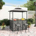 Allegra 3-Piece Patio Bar Set w/Soft Top Canopy/Gazebo