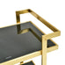 Allegra Gold Stainless Steel & Glass Bar Cart